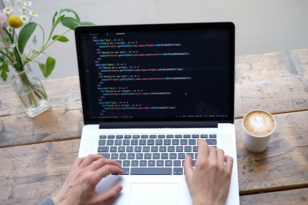Working on our first app in the coffee shop in Angel (London).